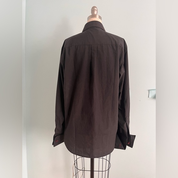 Bruttini Italy Black Dress Shirt Size M - Picture 2 of 16